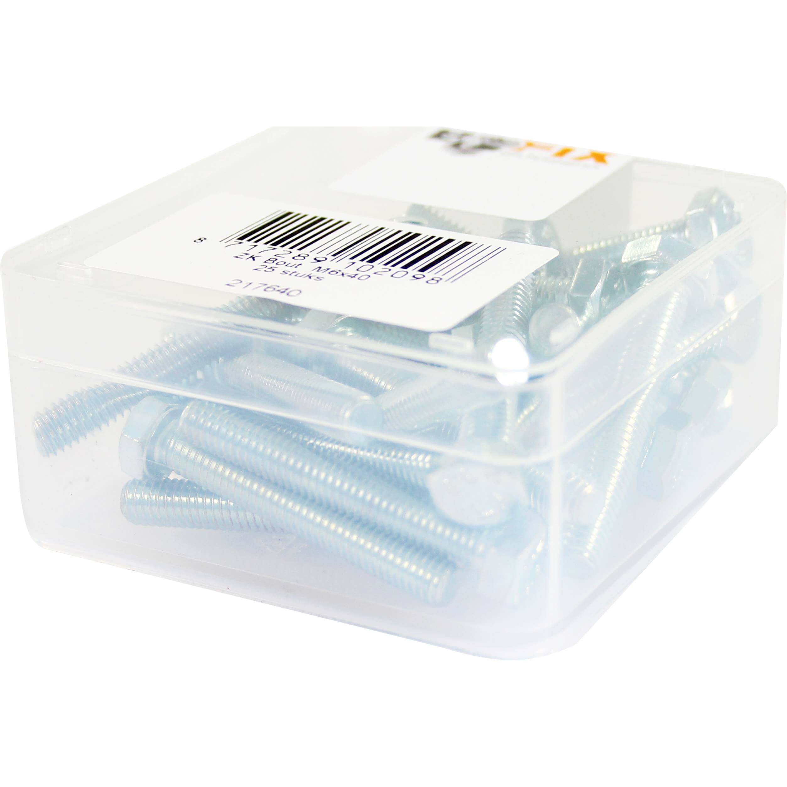 Bofix Box Hex Head Bolt M6x40 (25 Pieces)