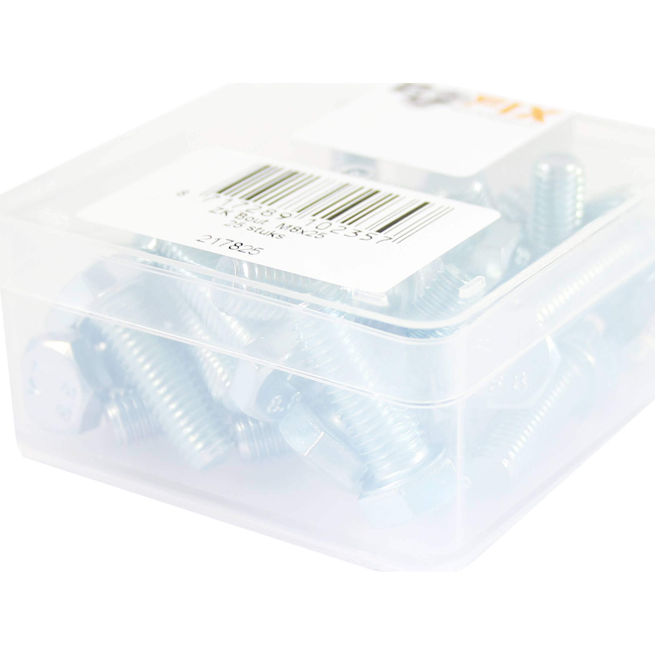 Bofix Box Hex Head Bolt M8x25 (25 Pieces)