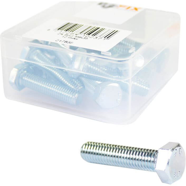 Bofix Box Hex Head Bolt M8x35 (12 Pieces)