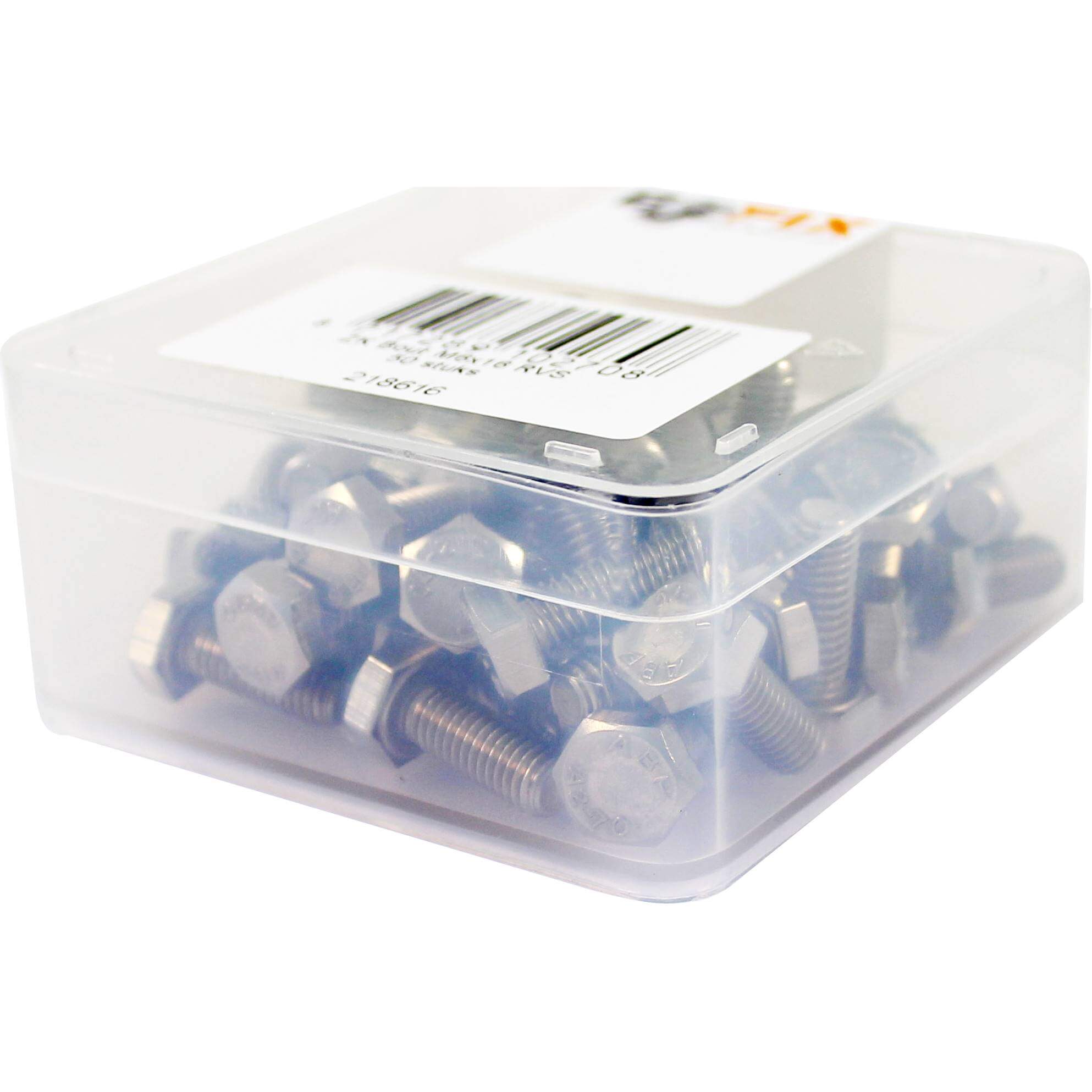 Bofix Box Bolt Hex Head M6x16 Stainless Steel (50 Pieces)