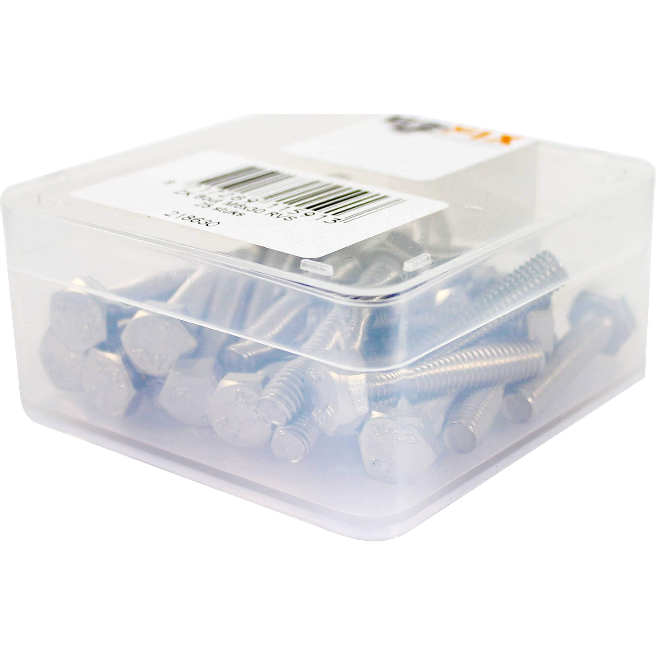 Bofix Box Bolt Hex Head M6x30 Stainless Steel (25 Pieces)