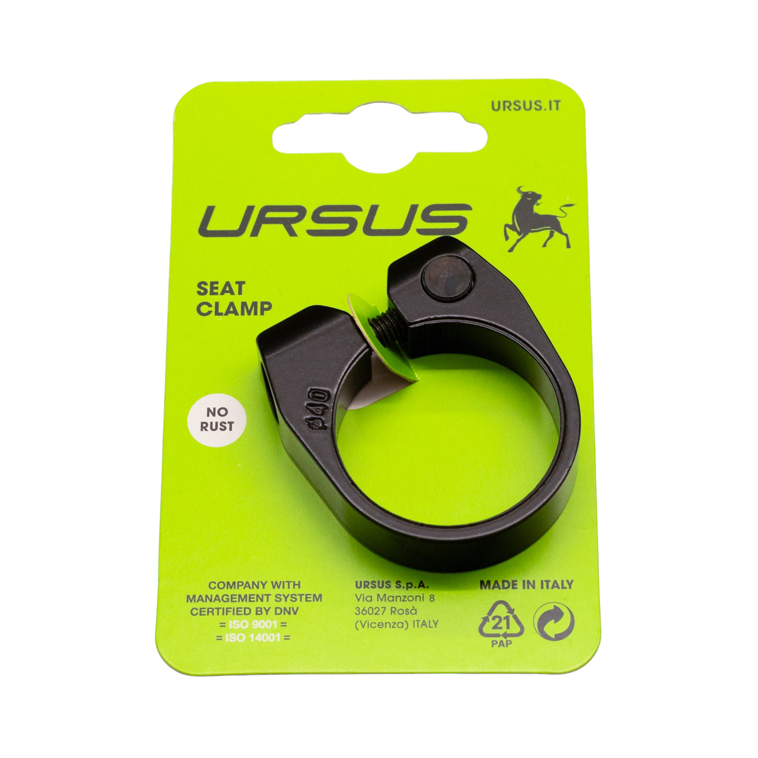 Ursus Seatpost Clamp 40.0 Alu Black