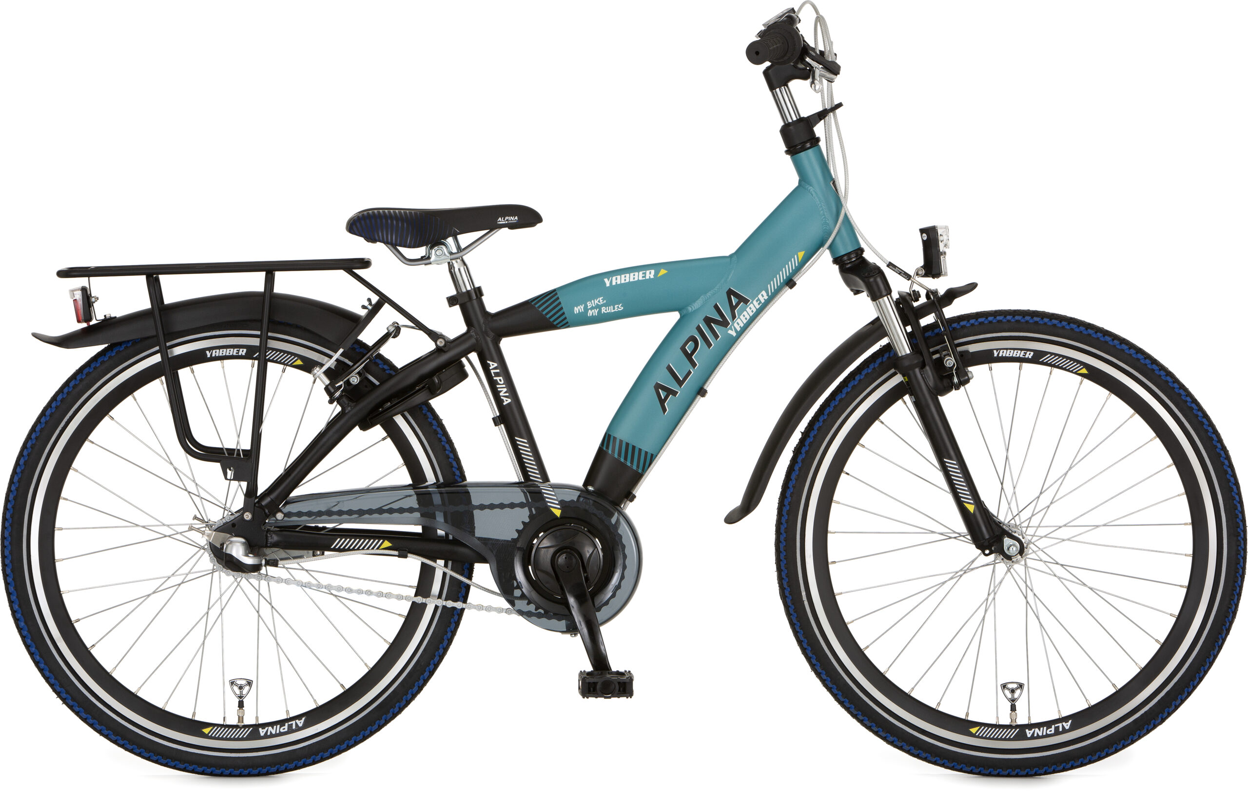 Alpina Yabber J24 Jet Black Metallic Matt Pacific Blue M