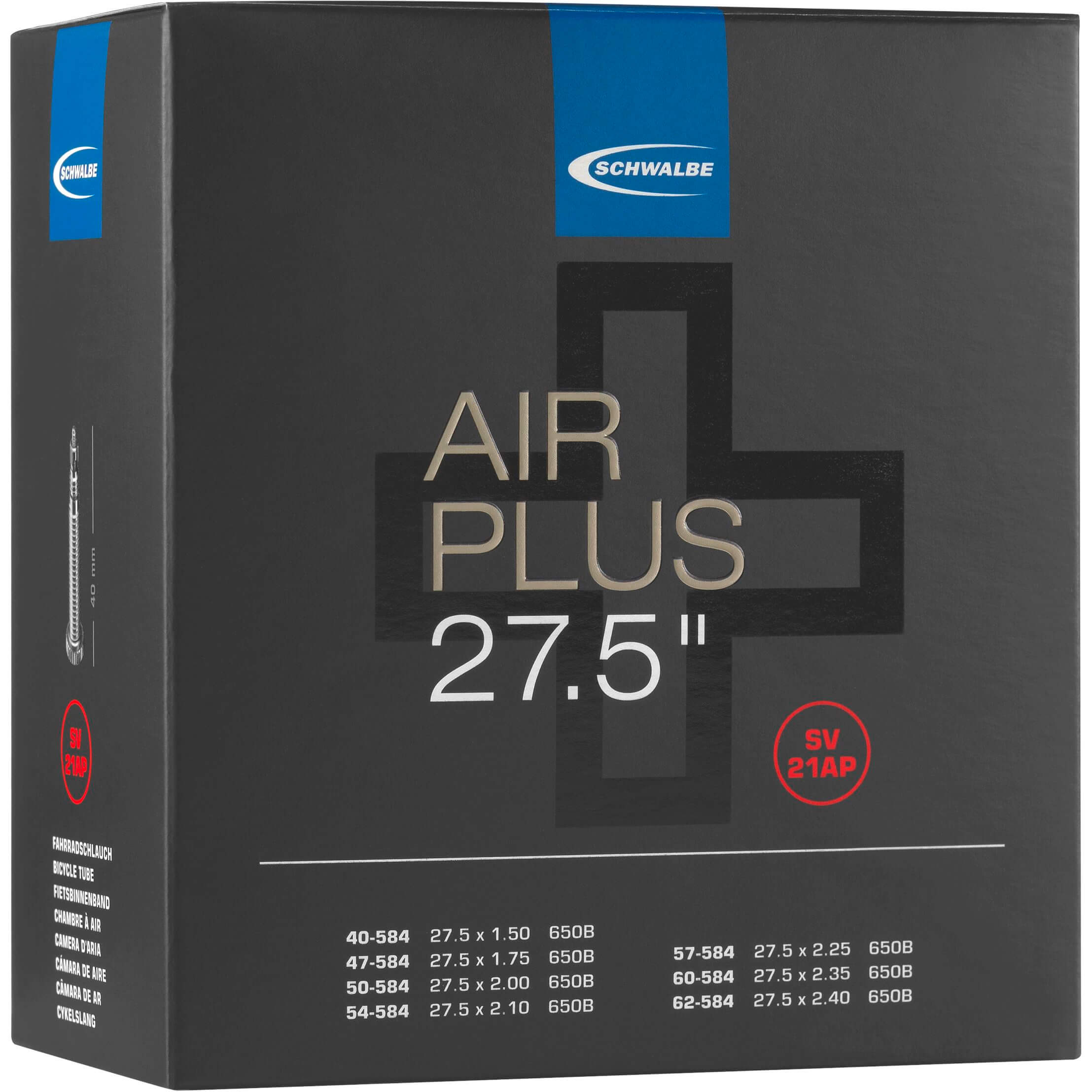 Schwalbe Bnb SV21AP Air Plus 27.5 x 1.50 - 2.40 Presta Valve 40mm