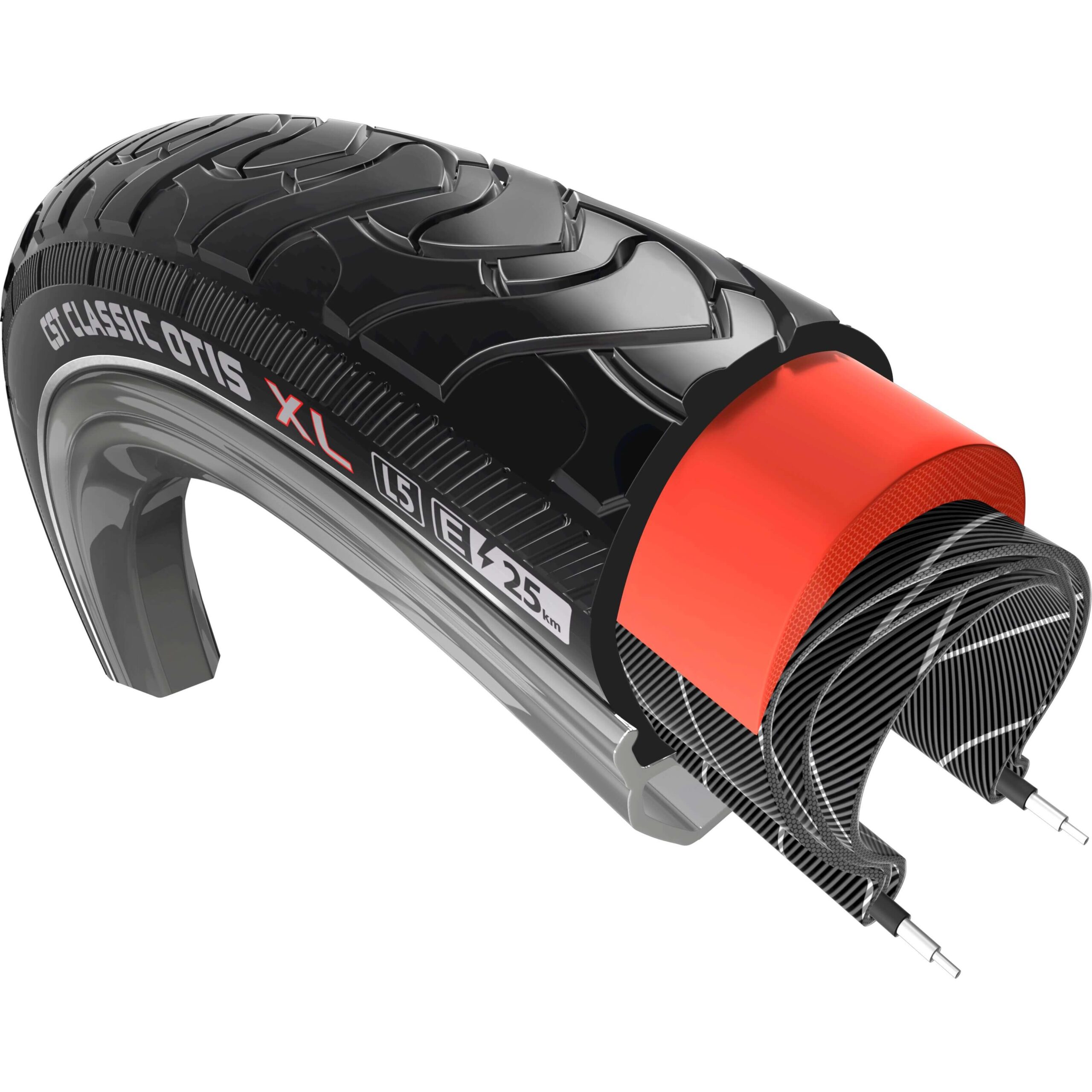 CST Btb Otis 28 x 1 3/8 Black Reflective