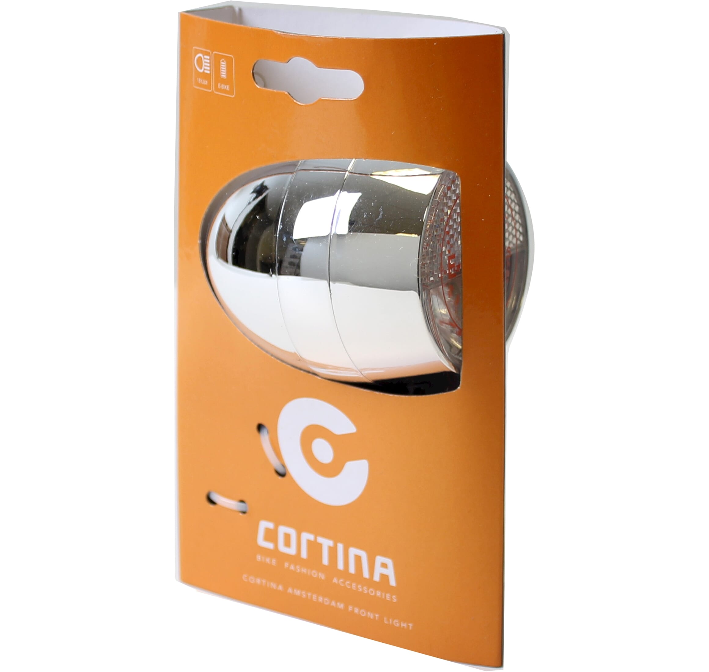 Cortina Headlight Amsterdam E Bike Chrome