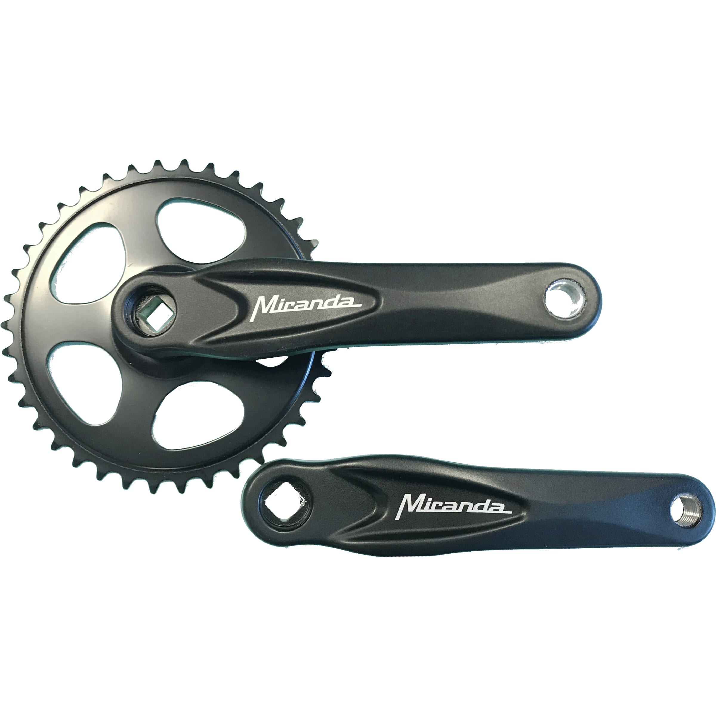 Miranda Crankset 38t 3/32 Alfa 1 Matte Black