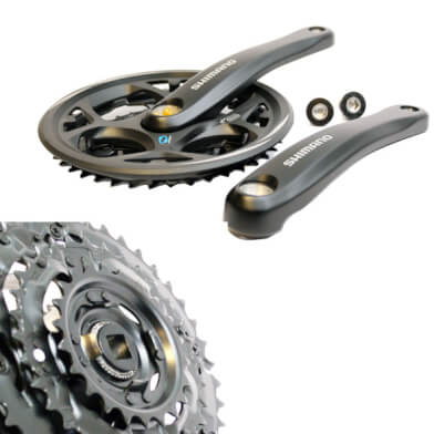 Shimano Crankset Altus M311 7/8sp 42/32/22T Black Shimano Crankset Altus M311 7/8sp 42/32/22T Black