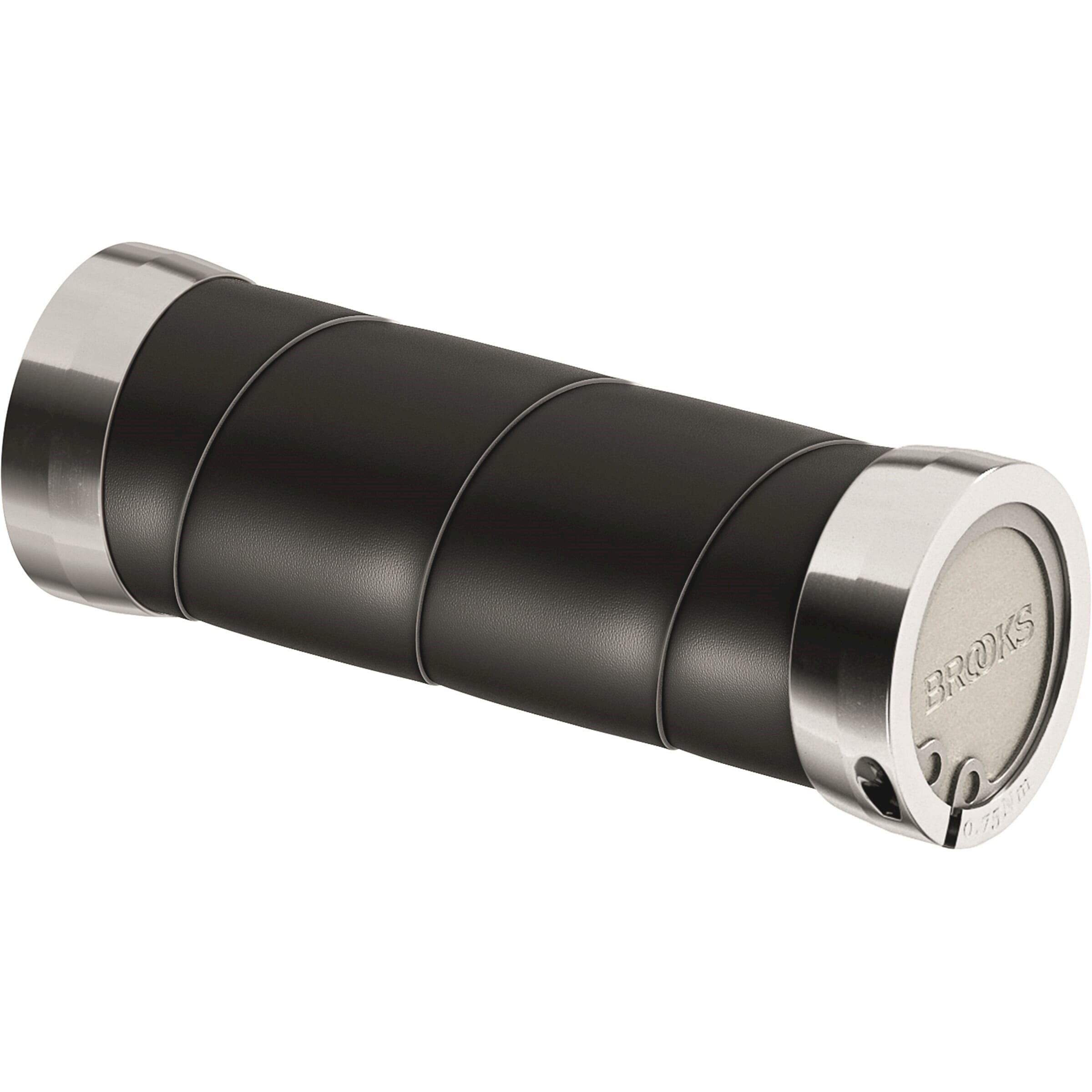 Brooks Handles Slender Leather Grips 100mm Black