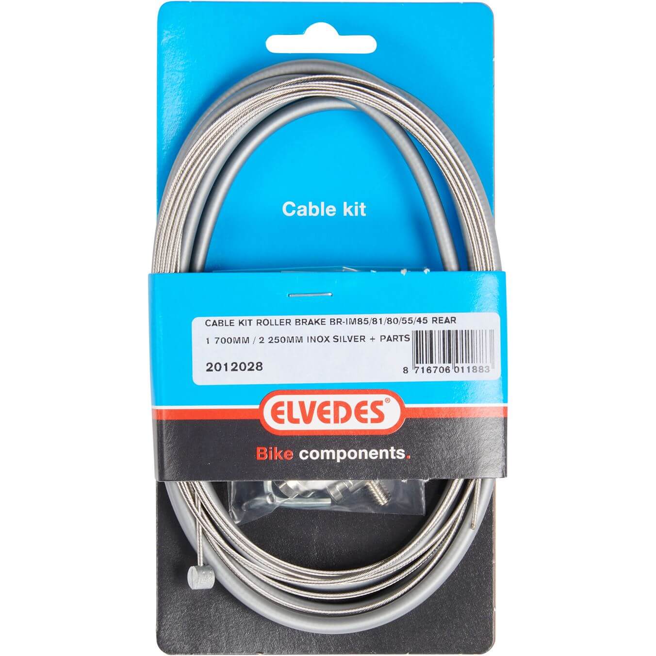 Elvedes Rear Brake Cable Rollerbrake BR-IM85/81/55/45 Silver