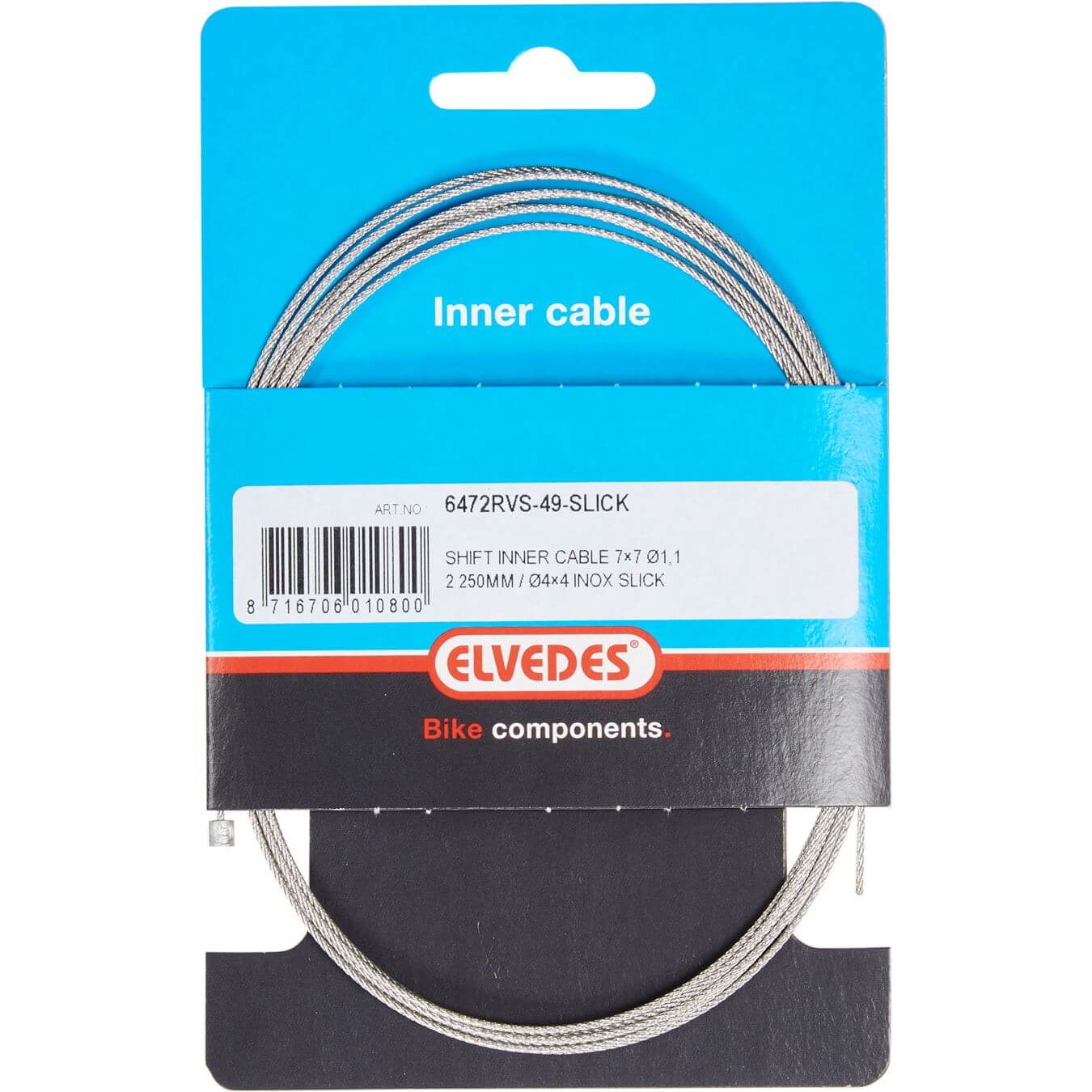 Elvedes Shift Inner Cable Stainless Steel Slick 49dr Nipple 4x4