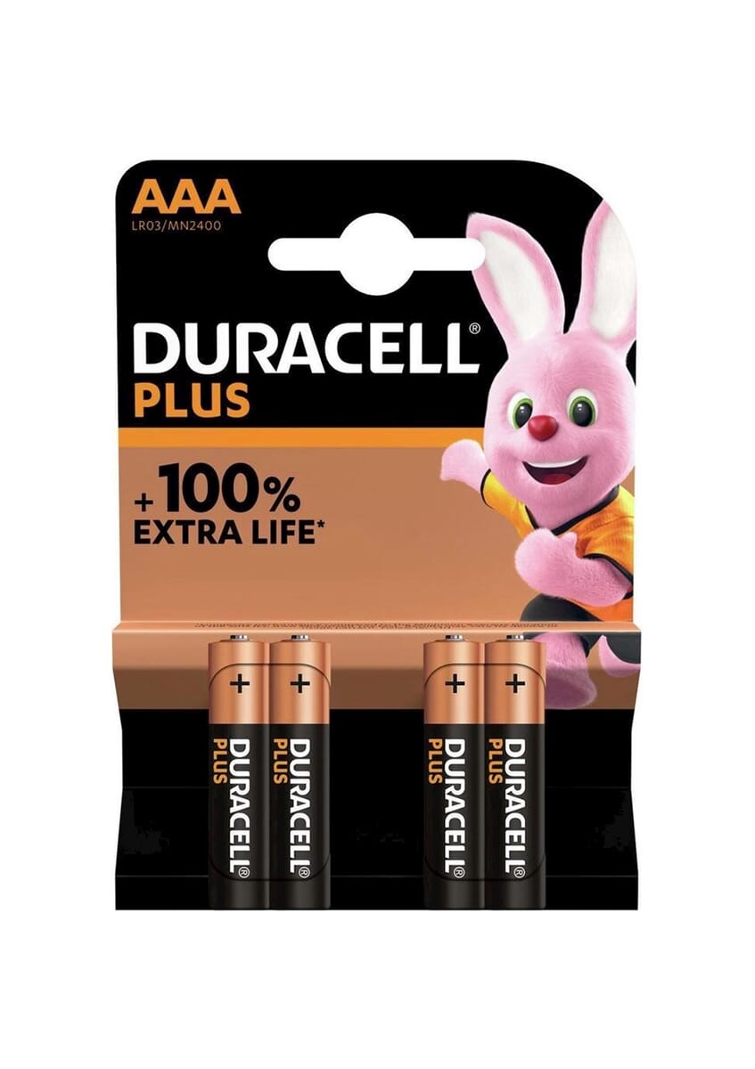 Duracell Battery Plus 100% Extra Life MN1500/LR6/AA BP4 Duracell Battery Plus 100% Extra Life MN1500/LR6/AA BP4