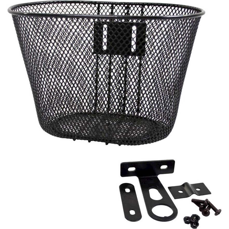 Piazza Small Bicycle Basket 7.5L Black 25.5x17.5x17cm
