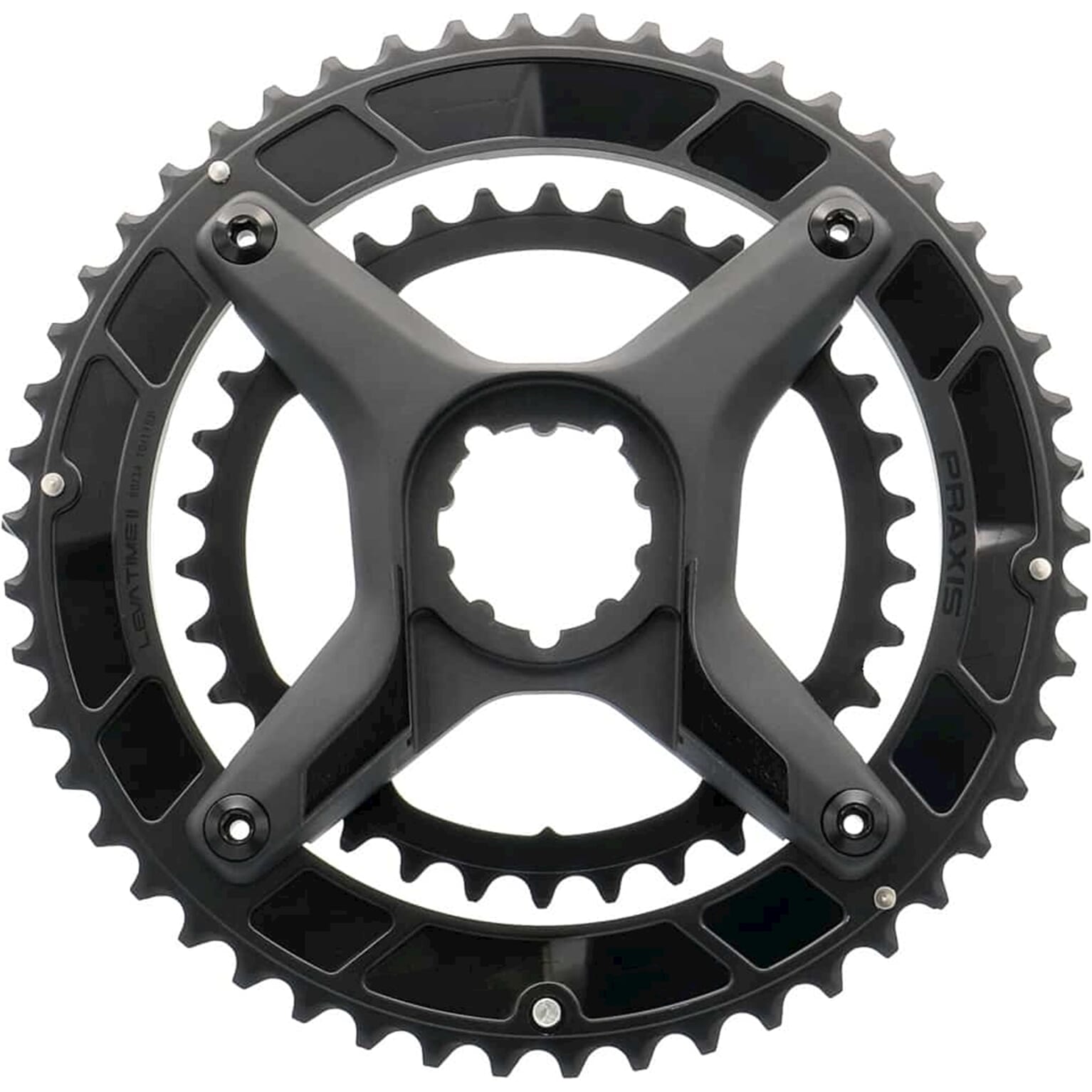 Praxis Chainring LT2 Xring Spider Kit 52 36 Black