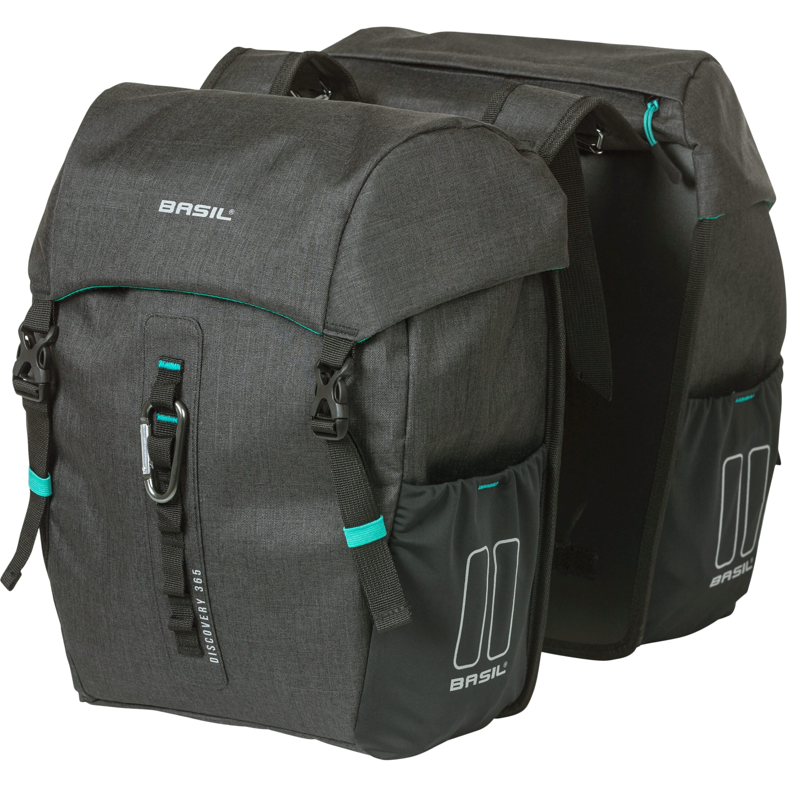 Basil Double Bike Bag Discovery 365D Black Melee 18L Basil Double Bike Bag Discovery 365D Black Melee 18L