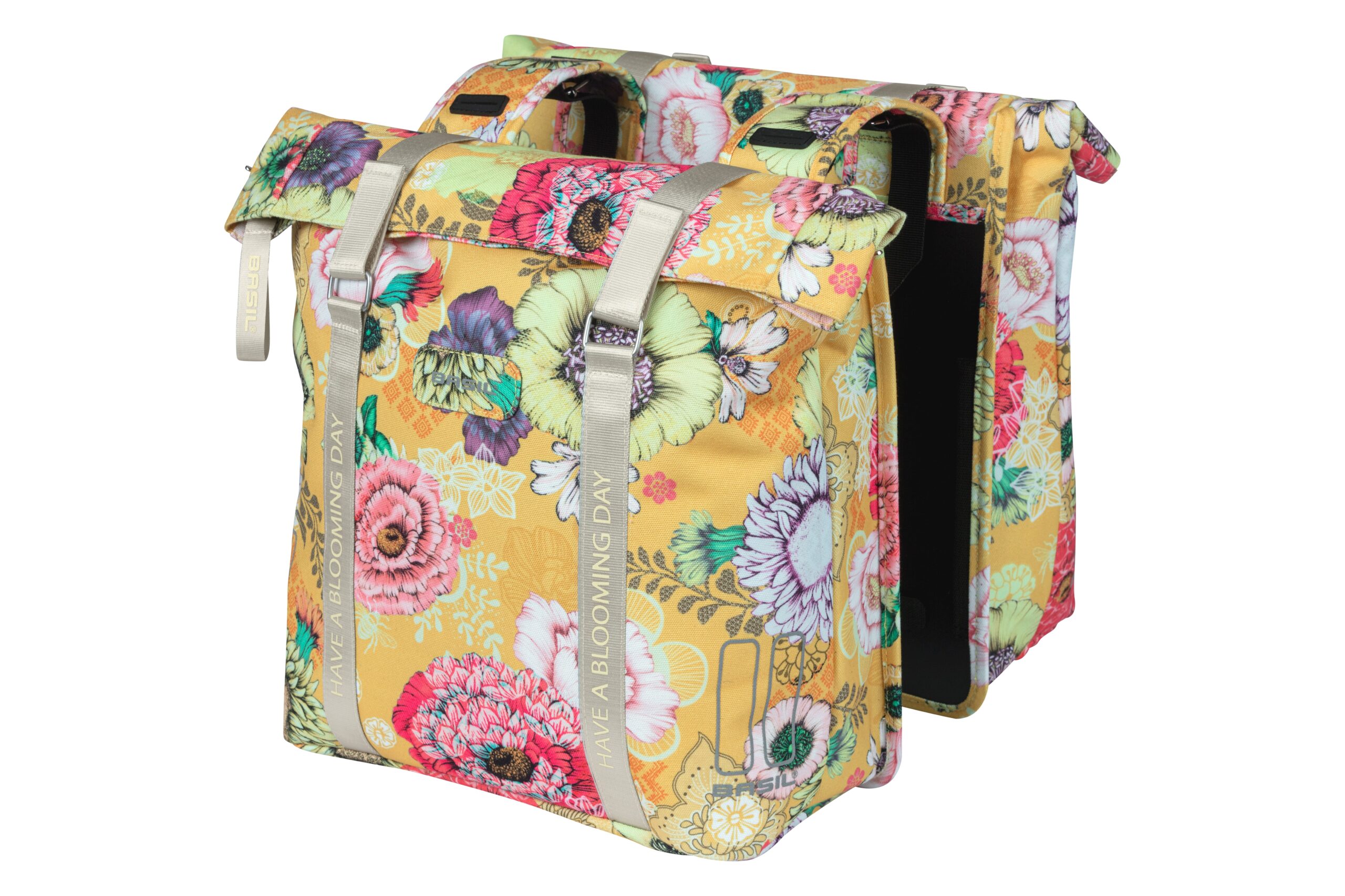 Basil Double Bike Bag Bloom Field Yellow 28-35L