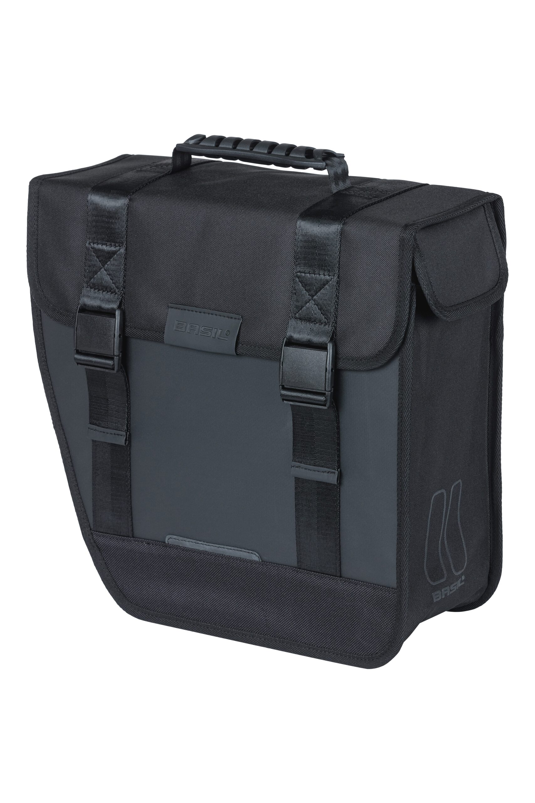 Basil Single Bike Bag Tour Waterproof Black Left 14L