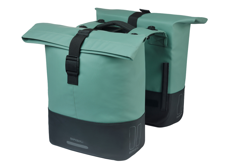 Basil Double Bike Bag Cove Silver Green Black MIK 28-32L Basil Double Bike Bag Cove Silver Green Black MIK 28-32L