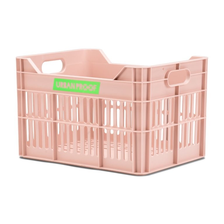 Urban Proof Bike Crate 15L Pastel Pink Recycled 30x22x19cm Urban Proof Bike Crate 15L Pastel Pink Recycled 30x22x19cm