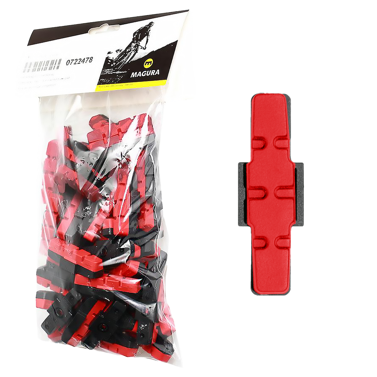 Klocki hamulcowe czerwone (PU = 25 zestawów)