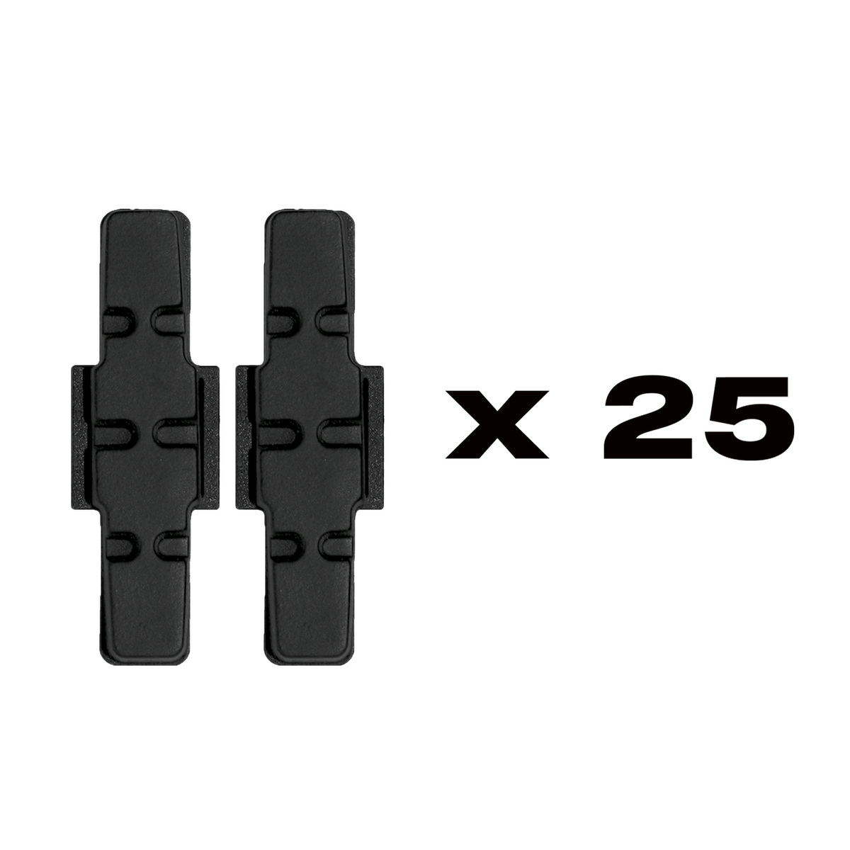 Klocki hamulcowe czarne (opakowanie = 25 zestawów)